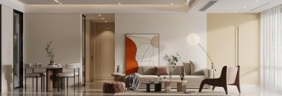 现代客餐厅3D模型下载